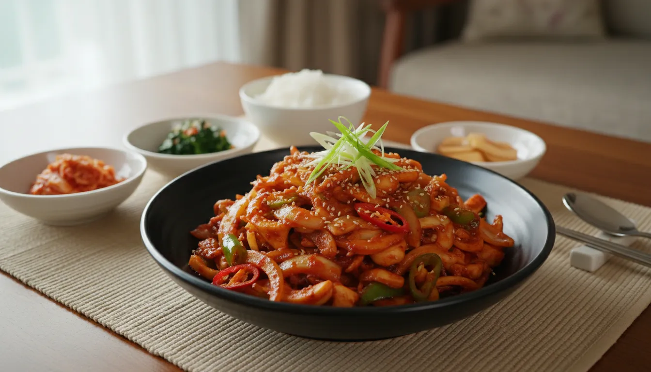 류수영 오징어 볶음