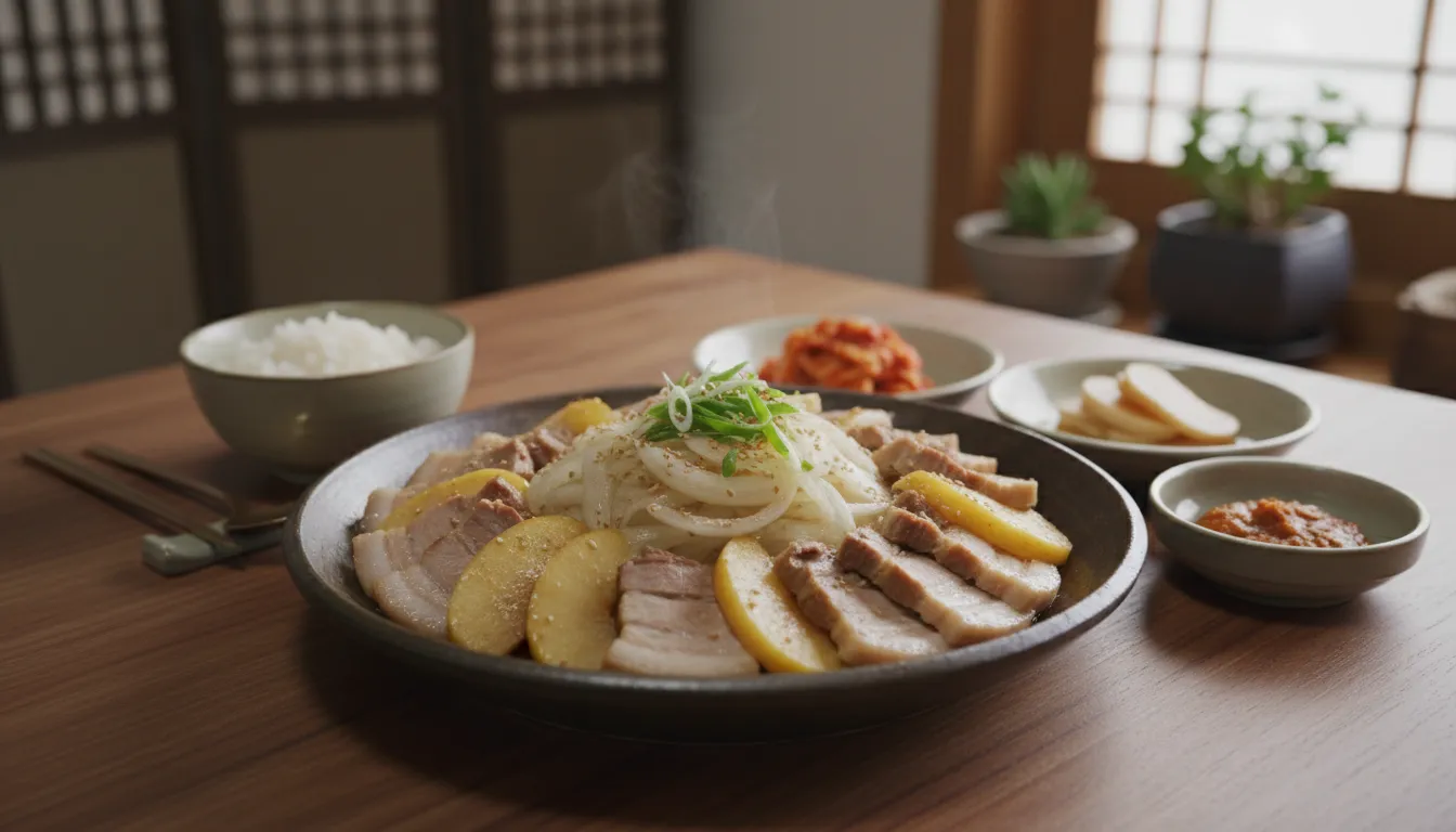 김강우 사과수육 (무수분 수육)