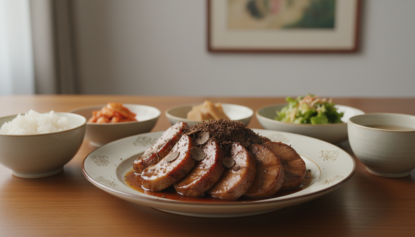 손정원 셰프 우설 트러플 소스 글레이즈 (압력솥+숯불구이)