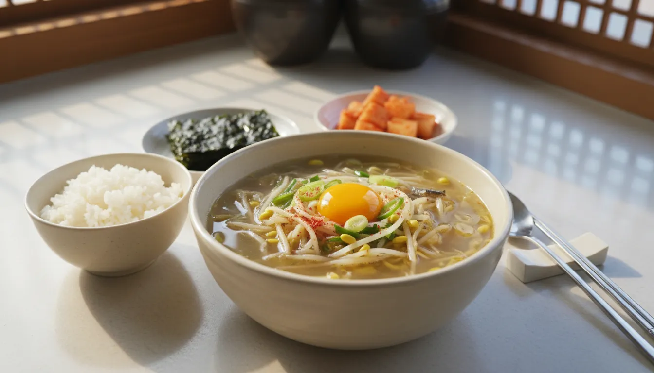 식당에서 먹는 콩나물국 맛의 비밀 (백종원 콩나물국)