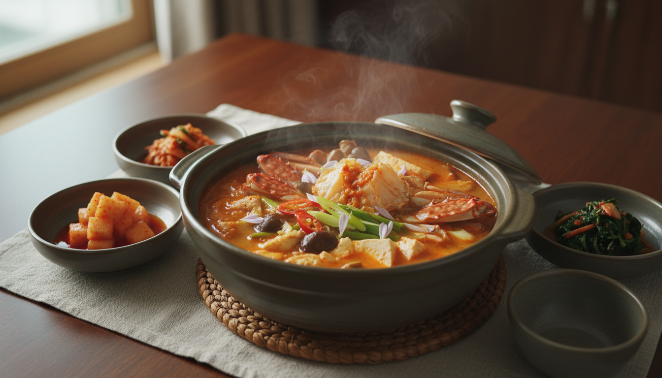 부용 꽃게 요리