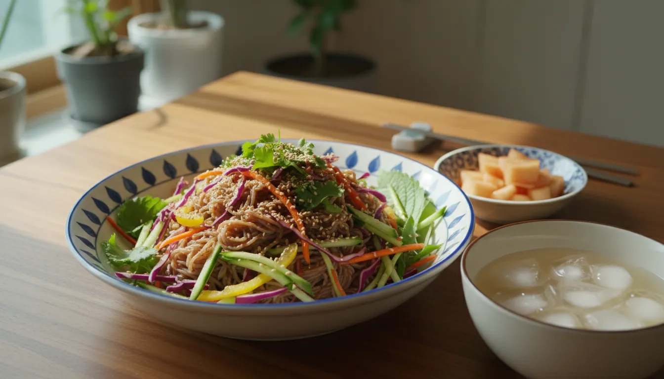 새콤달콤 저칼로리 메밀면 샐러드