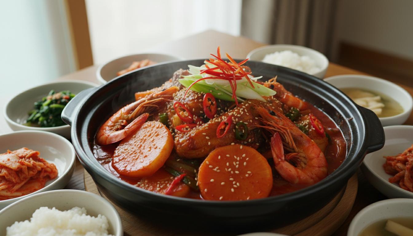 홍새우 넣은 매콤 아귀조림 (포항 아귀)