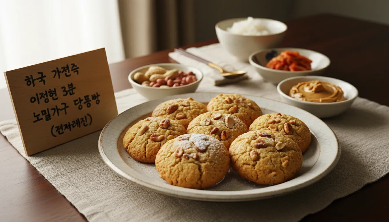 이정현 3분 노밀가루 땅콩빵(전자레인지)