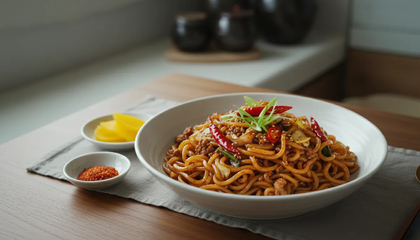 윤남노 셰프 매콤 감칠맛 고추기름 짜장라면