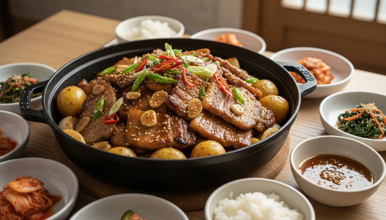 류수영 냄비 바비큐(허니갈릭소스 곁들임)